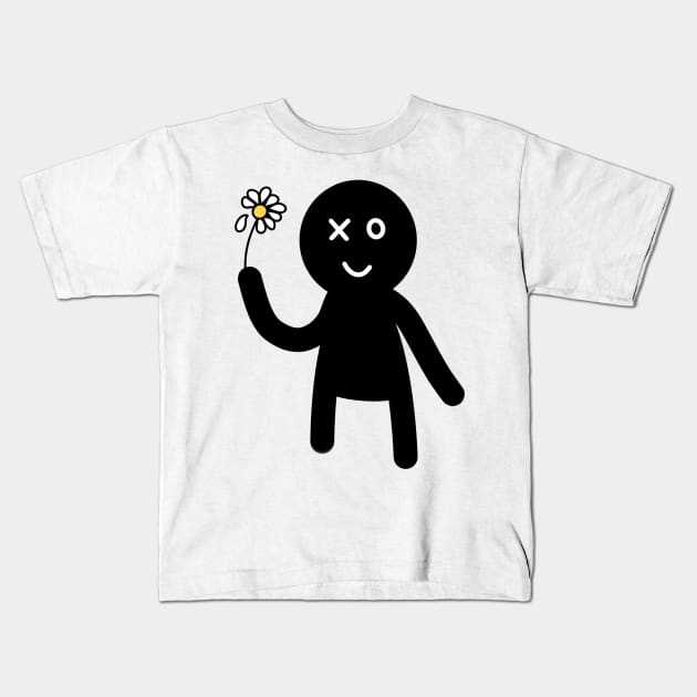 Little Guy with a Daisy Kids T-Shirt by bradenjay99